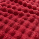 NEWCOSPLAY Faux Fur Throw Blanket Red Bubble Blanket Thick Warm Soft for Couch Sofa Bed 550GSM (Red, Throw(50"x60")) by CozyNest Decor