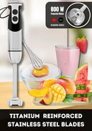 Megawise High-Power Hand Blender – 400W Max Power with Versatile 3-in-1 Attachments (Blending Shaft, Whisk, Chopper); Ergonomic Design with Adjustable Speed Control; Easy to Clean and Maintain (Black) by TinyTreasures Baby Boutique