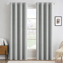 MIULEE 100% Blackout Linen Curtains for Bedroom Thermal Insulated Glacier Gray Grommet Room Darkening Curtains & Drapes for Living Room Nursery 52 x 96 Inch (2 Panels) by TinyTreasures Baby Boutique