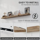 72 inch Floating Shelves for Wall, 8" Deep Rustic Reclaimed Barnwood Shelves, Floating Shelf Wall Hanging Shelves with Invisible Heavy-Duty Metal Bracket | Wall Mounted | Farmhouse Style, 1PC,Natural by CozyNest Decor