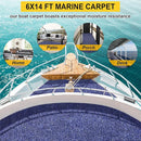 Marine Carpet,6 FT x 14 FT Deep Blue Indoor Outdoor Carpet 0.2" Thick Boat Carpet with Water-Proof TPE Backing, Non-Slide Outdoor Marine Carpet Roll for Home, Patio, Porch, Deck by CozyNest Decor