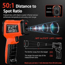 '-58°F to 2732°F Infrared Thermometer Temperature Gun with Thermocouple Probe, 50:1 Laser Temperature Gun for Humidity Measurement, BBQ, AC, High Temp Gun for Engine, Kiln, Forging, Industrial Use by TinyTreasures Baby Boutique
