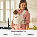Momcozy Newborn Carrier WeeSnug- Lightweight and Cozy Comfort for 7-25 lbs, Ergonomic Cross-Back Support, Effortless to Put On, Hands-Free Baby Carrier with Lumbar Support, Khaki by TinyTreasures Baby Boutique