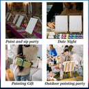 2 Pack Sip and Paint Kit for Adults Couples Painting Kit Stretch Canvas to Paint at Home Date Night Party Favor Supplies Art Painting Set Couples Activity Selfie 8x10 Canvas Painting Kit Valentines Day by TinyTreasures Baby Boutique
