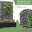 Casaphoria Metal Raised Garden Bed with Trellis and Wheels, 72"x47"x16" Planter Box for Climbing Plants, Vegetables & Vines, Features Drainage Holes and Privacy Screen (Black-Gerald) by GreenHaven Gardens