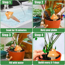 4PCS Terracotta Self Watering Spikes, Mushroom Shaped Self Watering Globes, Slow Release Self Watering Planter Insert, Plant Watering Globes for Indoor and Outdoor Plants by GreenHaven Gardens