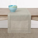 Solino Home Linen Natural Table Runner 156 Inches Long - 100% Pure Linen Extra Long Table Runner 14 x 156 Inch for Fall, Autumn, Thanksgiving - Classic Hemstitch by CozyNest Decor