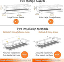 PUSDON Metal Wall Hanging Basket 2 Packs DIY Suitable for Multiple Scenes - Large Bronze Guardrail by CozyNest Decor