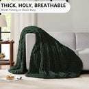 L'AGRATY Chunky Knit Blanket Throw - Soft Chunky Throw Blanket 50x60: 100% Hand Kintted Chenile Crochet Throw Blanket for Couch - Large Cable Knit Chunky Blanket for Home Decor(Olive Green) by CozyNest Decor