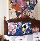 Wool Cotton Blend Abstract Flow Plush Pillow Cover - 18x18, Indoor and Outdoor by CozyNest Decor