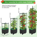 Raised Garden Bed Planter Boxes with Trellis,1pcs 70.9"Self-Watering Tomato Planter Boxes with Trellis for Climbing Vegetables Plants Flowers Tomato with Wheels,Use for Indoor Outdoor (Black) by GreenHaven Gardens