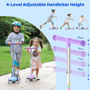TONBUX Kids Scooter for Ages 3-5, Toddler Scooter with Light-Up Deck and Wheels, Adjustable 4-Level Height 3-Wheel Scooter for Kids, Lean-to-Steer Design by TinyTreasures Baby Boutique