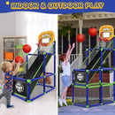 EagleStone Arcade Basketball Hoop Game Indoor, Ajustable Height Indoor Basketball Hoop with 4 Balls Storage Design for Kids,Perfect Sports Outdoor Play Toys for Kids Age 3 to 12 Years by TinyTreasures Baby Boutique