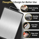 Titanium Cutting Boards for Kitchen Non Toxic Chopping Board with Handle Large Big Small Kitchen Meat Butcher Block 2 in 1 Pure Titanium and Wheat Straw PP Not Wood Bamboo Plastic Teak Grey/Beige by CozyNest Decor