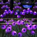 Halloween Decorations Outdoor Lights - 4 Pack 32LED Solar Halloween Scary Eyeball Pathway Lights Swaying by Wind, Waterproof Solar Halloween Stake Lights for Garden Porch Lawn Pathway (Purple) by GreenHaven Gardens