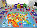 KC Cubs 3x5 USA United States Map Toy Car Road Rug – Educational Play Mat Carpet for Kids, Toddlers, Nursery, Classroom, Playroom, Baby Daycare by TinyTreasures Baby Boutique
