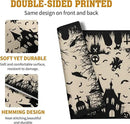 Halloween Placemats 12x18 Inch Set of 4 Black White Witch Castle Ghost Place Mats Spooky Haunted House Bats Tree Crow Table Mat for Party Kitchen Dining Outdoor Indoor Decor by CozyNest Decor