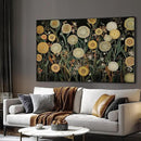 SIGNWIN 46"x72" Extra Large Framed Wall Art Whimsical Dandelion Field in Yellow and Green, Playful Botanical Print for Home Living Room Bedroom Decor (Frame Assembly Required) by CozyNest Decor