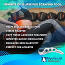Professional Muscle Scraper Tool - Patented IASTM Massage Tools for Physical Therapy, GuaSha Tool for Body Myofascial Release - Medical Grade 304 Stainless Steel Muscle Scraping Tool - Ellipse Pro by CozyNest Decor