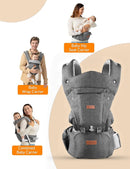 besrey Baby Carrier with Hip Seat Newborn to Toddler 9-in-1, Front Facing Baby Hip Carrier, Breathable Mesh for Moms & Dads, Forward Facing & Backpack Infant Holder (7-45 lbs) by TinyTreasures Baby Boutique