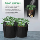 JERIA 12-Pack 20 Gallon, Vegetable/Flower/Plant Grow Bags, Aeration Fabric Pots with Handles (Black), Come with 12 Pcs Plant Labels by GreenHaven Gardens
