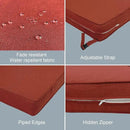 LVTXIII Patio Chair Cushions 19"x19"x3", Water-Repellent Outdoor Seat Cushions for Patio Furniture, Square Chair Pads with Ties for Home Garden Decoration, Set of 2, Brick Red by GreenHaven Gardens