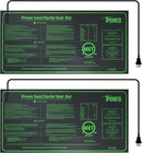 iPower Durable Waterproof Seedling Heat Mat Warm Hydroponic Pad for Efficient Seed Starting, Greenhouse Use, and Germination, 10" x 20", Black by GreenHaven Gardens