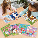 gisgfim 4Pcs Paint by Sticker Books Sticker by Number Books Activity Puzzle Book Craft Art Gift with Mermaid Cat Dog Silly Snack 32 Pictures Sticker by Number Book Set Party Favors by TinyTreasures Baby Boutique