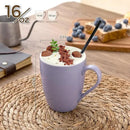 GBHOME 16oz Coffee Mugs Set of 6, Large Ceramic Coffee Mugs for Man, Woman, Dad, Mom, Modern Coffee Mugs Set with handle for Tea/Latte/Cappuccino/Milk/Cocoa. Dishwasher&Microwave Safe,Puple by CozyNest Decor