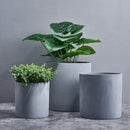 FaithLand Plant Pot 10 inch - Perfectly Fits Mid-Century Modern Plant Stand - Drainage Plug and Drainage Mesh Screen - Gray Planter Pot by GreenHaven Gardens