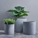 FaithLand Plant Pot 8 inch - Perfectly Fits Mid-Century Modern Plant Stand - Drainage Plug and Drainage Mesh Screen - Gray Planter Pot by GreenHaven Gardens