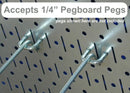 Wall Control Pegboard Organizer 4 ft. Metal Pegboard Standard Tool Storage Kit with Gray Toolboard and Red Accessories