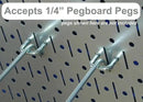 Wall Control 4 ft. Metal Pegboard Organizer - Standard Tool Storage Kit & Deluxe Hook Assortment for Slotted Tool Board - White by GreenHaven Gardens