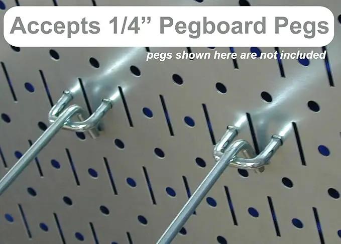 Wall Control 4 ft Metal Pegboard Standard Tool Storage Kit with Red Toolboard and White Accessories, photo 2 of 6