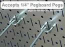 Wall Control Pegboard Organizer 4 ft. Metal Pegboard Standard Tool Storage Kit with Black Toolboard and Black Accessories by GreenHaven Gardens