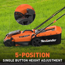 Maxlander Lawn Mowers, 13Inch Electric Lawn Mower Cordless, 20V 2-in-1 Battery Powered Lawn Mower with Brushless Motor, 5-Position Height Adjustment, Battery and Charger Included by GreenHaven Gardens