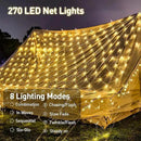 Net Lights Outdoor 10x10 FT, 8 Modes Connectable Mesh Lights with Remote & Timer- Connect 3 Sets, 30×10 FT Coverage, 270 LED Christmas Warm White for Trees, Bushes, Garden, Yard Decorations by GreenHaven Gardens