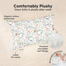 Mini Toddler Pillow with Pillowcase - 9x13 My Little Dreamy Travel Kids Pillow for Sleeping, Toddler Bed, Small, Tiny, Organic Cotton Pillowcase, Soft & Breathable, Kids 2-4 Years Old (Roadway) by TinyTreasures Baby Boutique