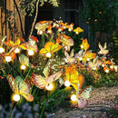 Flumy 2 Pack Solar Firefly Lights + 2 Pack Solar Butterfly Lights for Yard, Patio, Pathway, Lawn, Walkway, Camping, Pool, Solar Ground Lights Walkway Lights Deck Lights by GreenHaven Gardens