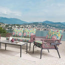 LVTXIII Outdoor Deep Seat Cushion Patio Seat and Back Cushion Set Seasonal Chair Cushion for Dining Arm Chairs, Wicker Chairs and Garden Furniture Decoration, 22"x22"x4", Damask Red by GreenHaven Gardens