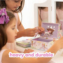 Jewelkeeper Musical Jewelry Box for Girls with Spinning Unicorn, Glitter Rainbow and Stars Design Music Box for Necklace, Earrings, and Accessories, Plays The Beautiful Dreamer Tune by TinyTreasures Baby Boutique