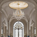Crystal Chandelier for High Ceilings, Gold Chandelier, 15 Lights Modern Gold Crystal Chandeliers, Large Chandeliers for Staircase Foyer Entryway Living Room, 2 Layers by CozyNest Decor