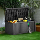 180 Gallon Outdoor Storage Box Waterproof Lockable Resin Deck Box Large, Patio Storage Bin for Pool Accessories Cushion Furniture, Garden Tools, UV-Resistant Outside Delivery Black by GreenHaven Gardens
