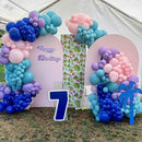 Blue Purple Balloons 60 Pcs 12 Inch Pink Light Purple Peacock Blue Latex Party Balloons for Kid Cartoon Theme Birthday Baby Shower Party Decorations Supplies by CozyNest Decor