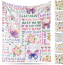 Ship Next Day, Personalized Baby Blanket – Printed in USA, Custom Baby Blanket for Boys & Girls, Baby Blanket with Name, Baby Shower, Easter, Christmas, Birthday Newborn & Toddler Gifts (Style 06) by TinyTreasures Baby Boutique