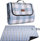 Extra Large Picnic Blanket 80''x 60'' Waterproof Foldable Picnic Mat for Beach, 5-Layer Outdoor Blanket for 6 to 8 Adults,Camping Grass Lawn Park Accessories Couple Park Wedding Registry(Blue Gray) by TinyTreasures Baby Boutique