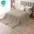 PHF 100% Cotton Waffle Blanket Oversized King 120"x120", Lightweight Breathable Extra Large 10'x10' Summer Blankets for Bed, Giant Big Luxury Aesthetic Woven Bedding for Home Decor, Simply Taupe by CozyNest Decor