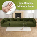 Convertible Sleeper Sofa Bed Set with Pillow, 4-in-1 Corduroy Folding Mattress Boneless Couch with Fixed-Shape Frame, Fold Out Floor Sofa Cama Lounge Couch for Living Room, Olive Green by CozyNest Decor