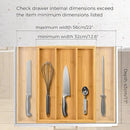 Utoplike Bamboo Expandable Kitchen Drawer Organizer, Adjustable Utensil Holder and Cutlery Tray Organiser, Drawer Divider for Silverware, Flatware, Knives in Kitchen, Bedroom, Living Room, 5 Slot by CozyNest Decor