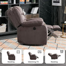 EBELLO Classic Power Recliner Chair, Oversized Electric Reclining Chair with Overstuffed Cushion and Back, Soft Fabric Adults Single Recliner Sofa for Living Room, Brown by CozyNest Decor